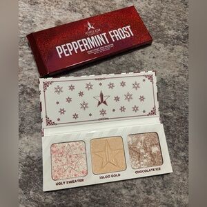 Jeffree Star Peppermint Frost Highlighter Palette - Red, Gold, Brown